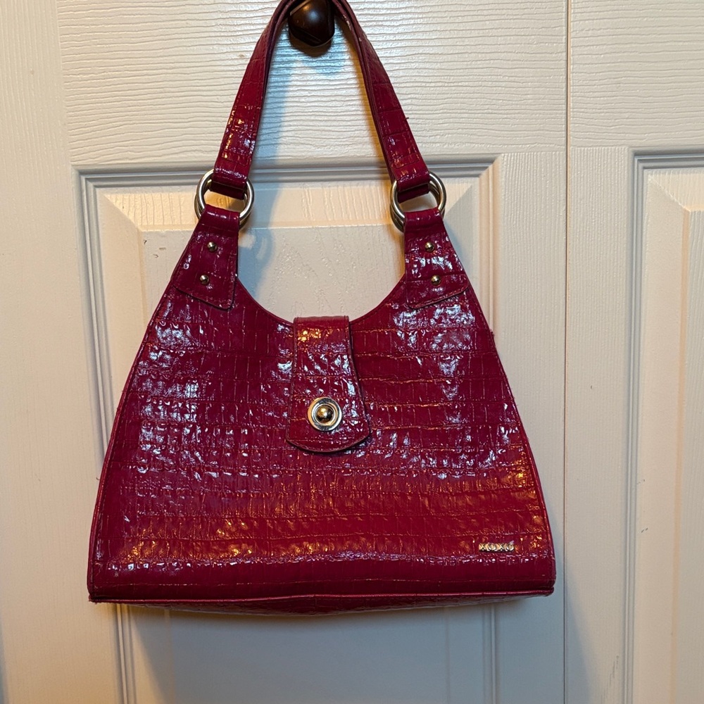 Y2K XOXO Pink Crocodile-Embossed Purse